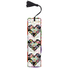 Three Quilted Hearts Bookmark