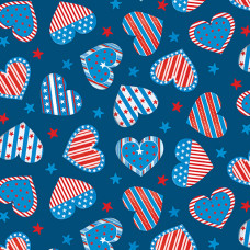 All American Gnome Hearts on Blue