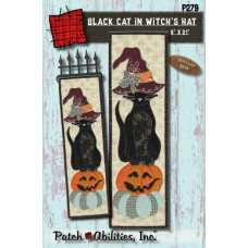 Black Cat with Witch's Hat