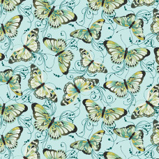 Peacock Symphony Butterflies on Lt. Turquoise