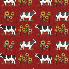 Heartland Cows on Red