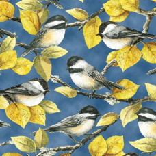 Chickadees--Packed on Blue