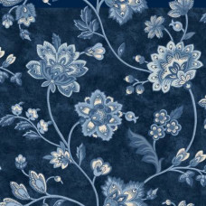 Genevieve Navy Jacobean Floral