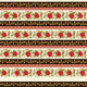 Holly Berry Border Stripe