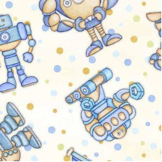Space Ace Robots on White