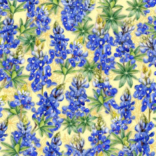 Bluebonnets/Lupines on Yellow