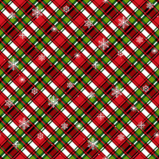 Peace on Earth Red Green Plaid