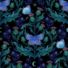 Jardin De Lune Glow  Butterflies w/ Greens