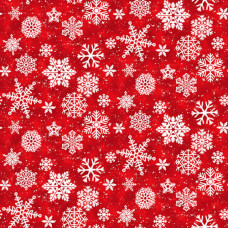 Snow Crew Snowflakes on Red