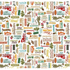 All New England Shop Hop Words on White
