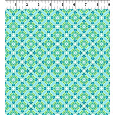 Dragon Friends Geometric Blue Green