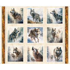 Running with the Pack Wolf Block Panel