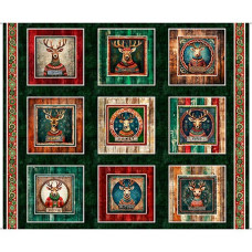 Santa's Workshop Reindeer Panel
