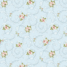 Just Rosy Floral Scroll Sky
