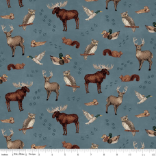 Whispering Pines Animal Toss Blue