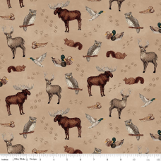 Whispering Pines Animal Toss Tan