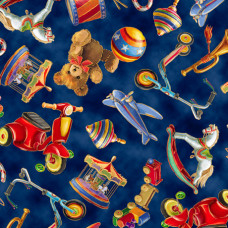 Santa's Night Out Toys on Navy